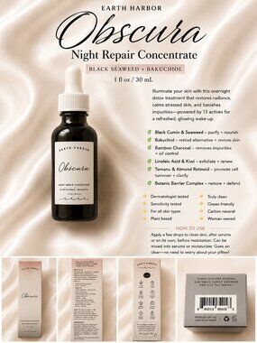 Earth Harbor Obscura Night Repair Concentrate Black Seaweed + Bakuchiol